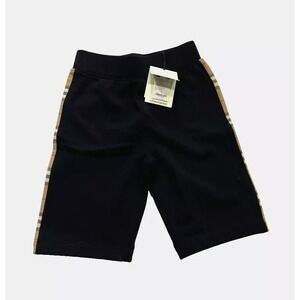 Burberry boys Nolen Check Insert Shorts -size 3Y‎ / 3  Black  Archive Beige $340